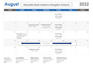 August AEPP Outreach Calendar